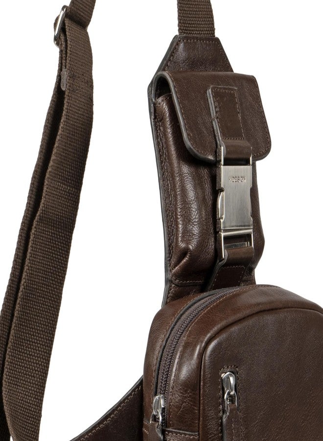 Hidesign ANDOVER 01 Genuine Leather Men's Brown Crossbody Bag - Image 2